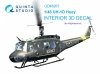 Quinta Studio QD48267 UH-1D 3D-Printed coloured Interior on decal paper (KittyHawk) 1/48